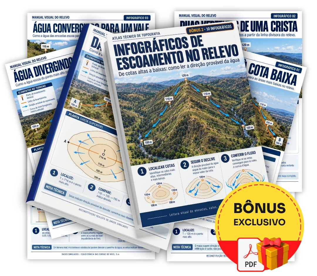 Infográficos de Escoamento no Relevo